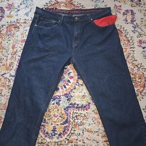 Jomo Relaxed Fit Dark Blue Jeans for Men